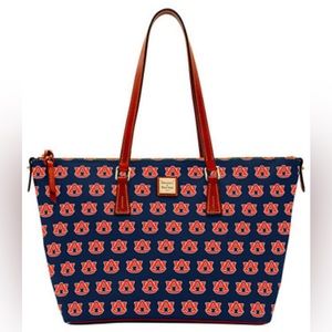 DOONEY & BOURKE Auburn Tigers Zip Top Shopper purse NWT